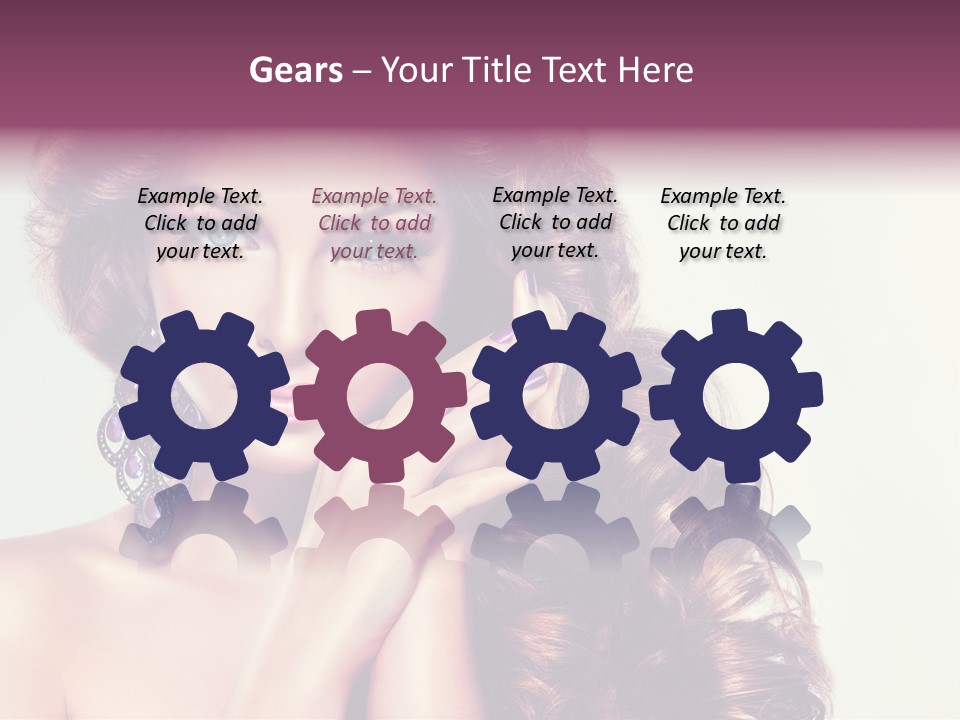 Blue Earring Beauty PowerPoint Template