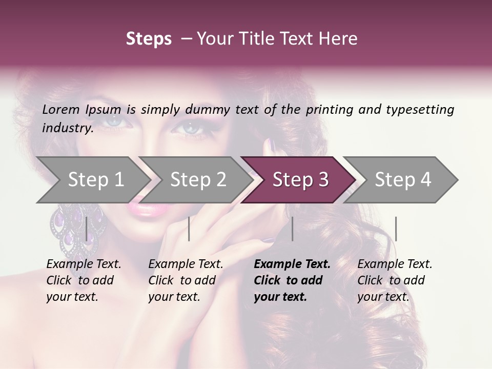 Blue Earring Beauty PowerPoint Template