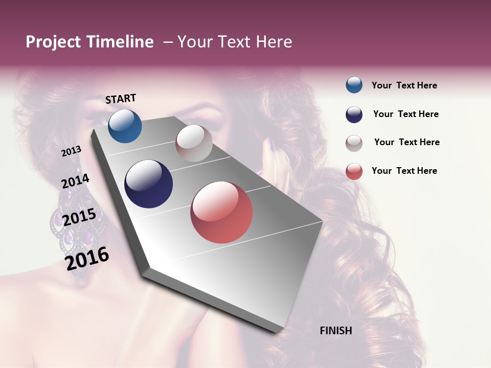 Blue Earring Beauty PowerPoint Template