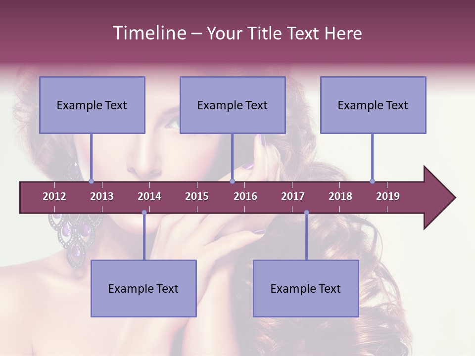 Blue Earring Beauty PowerPoint Template