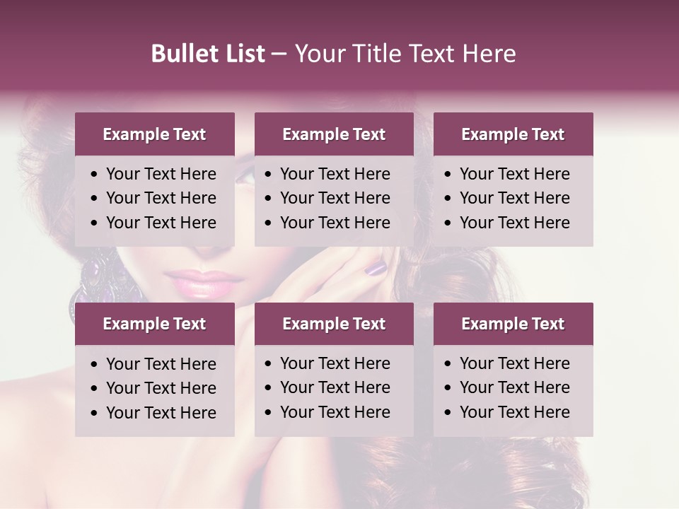 Blue Earring Beauty PowerPoint Template