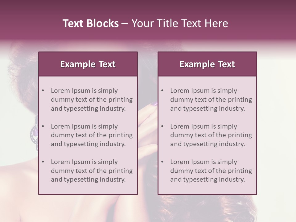 Blue Earring Beauty PowerPoint Template