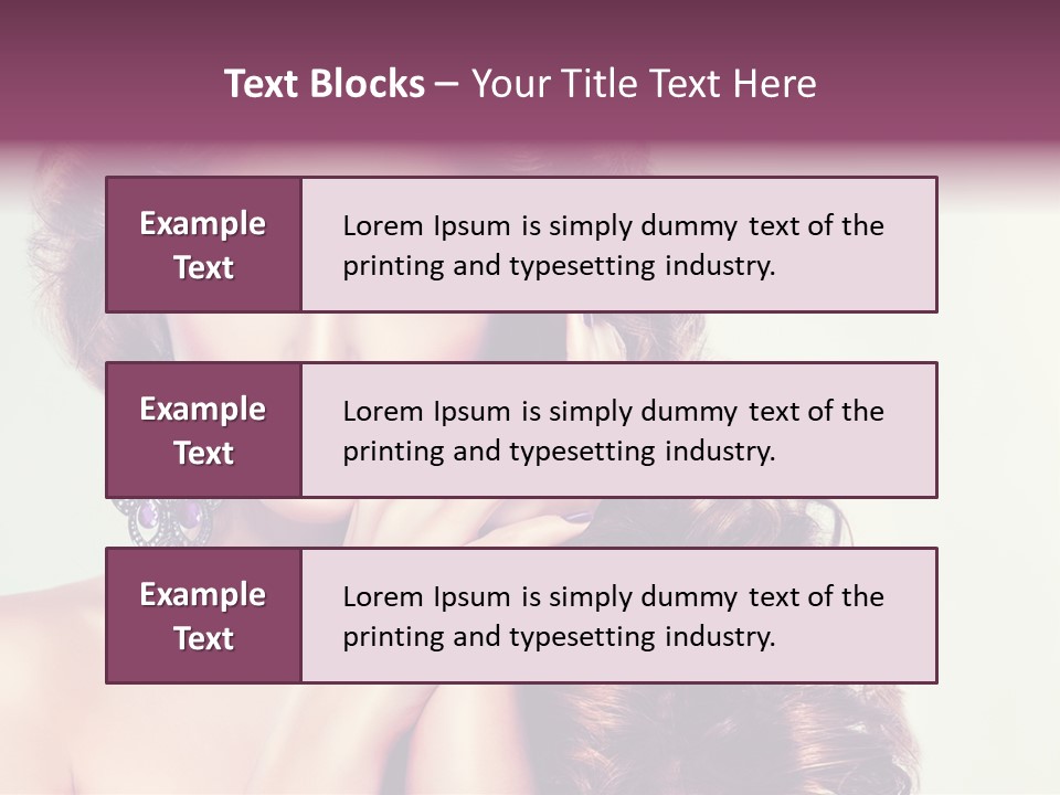 Blue Earring Beauty PowerPoint Template