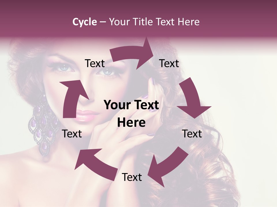 Blue Earring Beauty PowerPoint Template