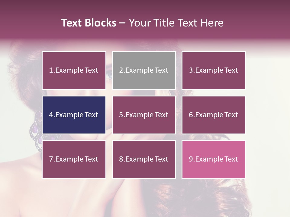 Blue Earring Beauty PowerPoint Template