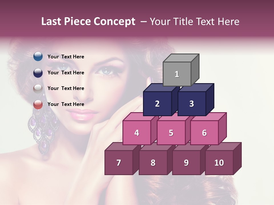 Blue Earring Beauty PowerPoint Template