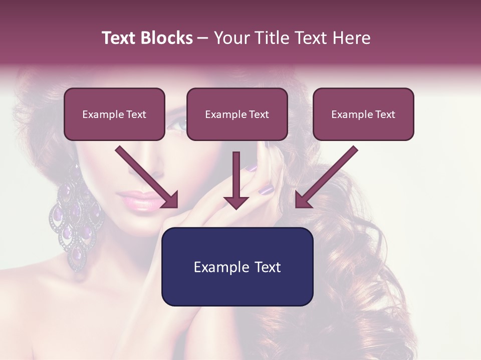 Blue Earring Beauty PowerPoint Template