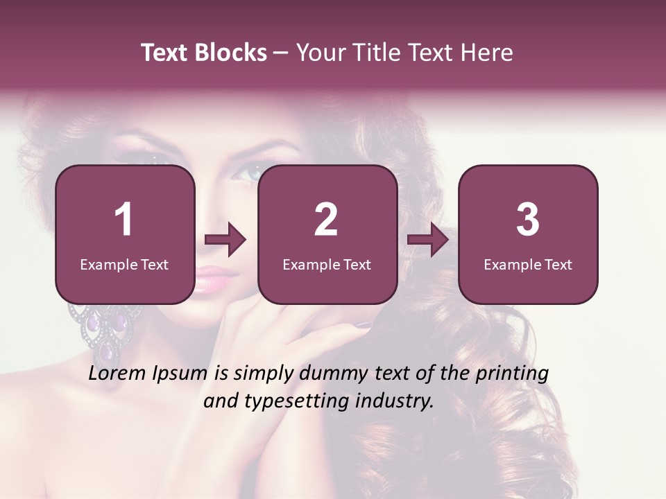 Blue Earring Beauty PowerPoint Template