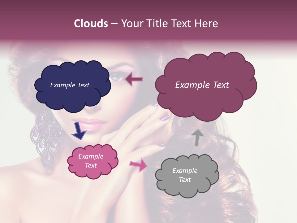 Blue Earring Beauty PowerPoint Template