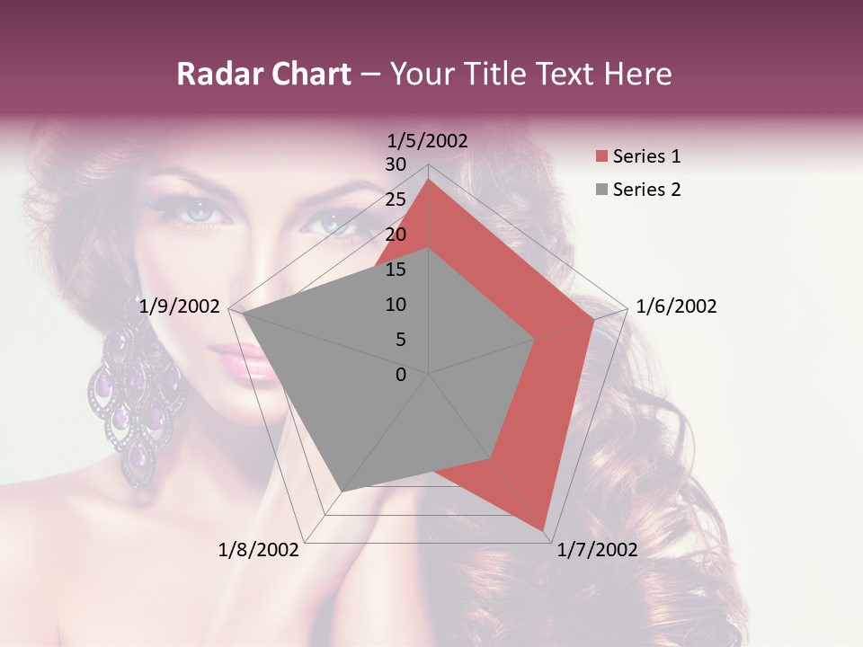 Blue Earring Beauty PowerPoint Template