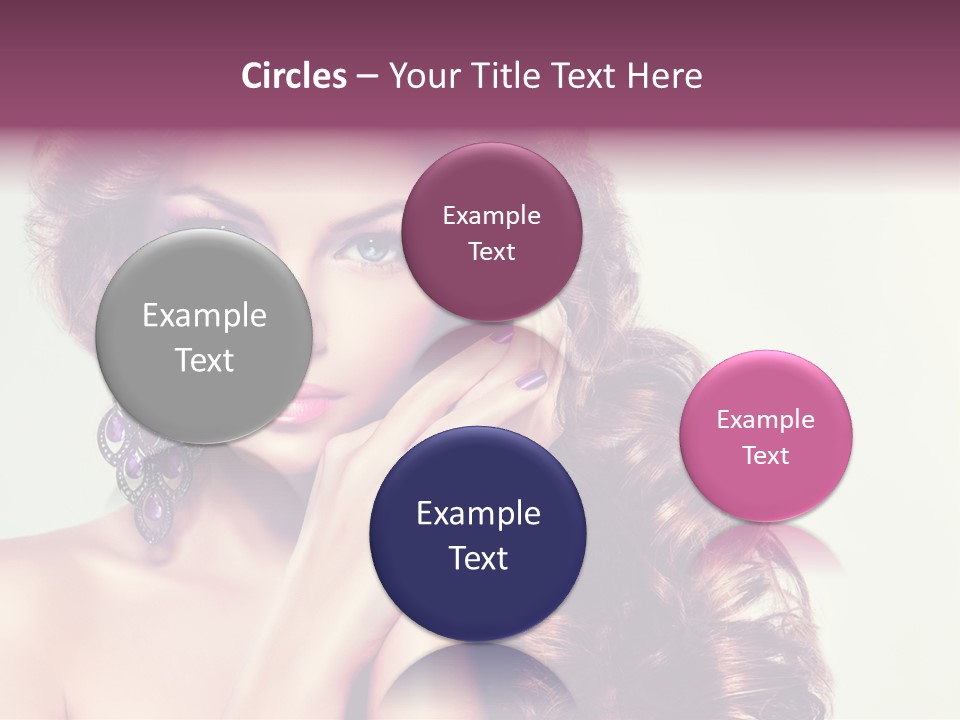 Blue Earring Beauty PowerPoint Template