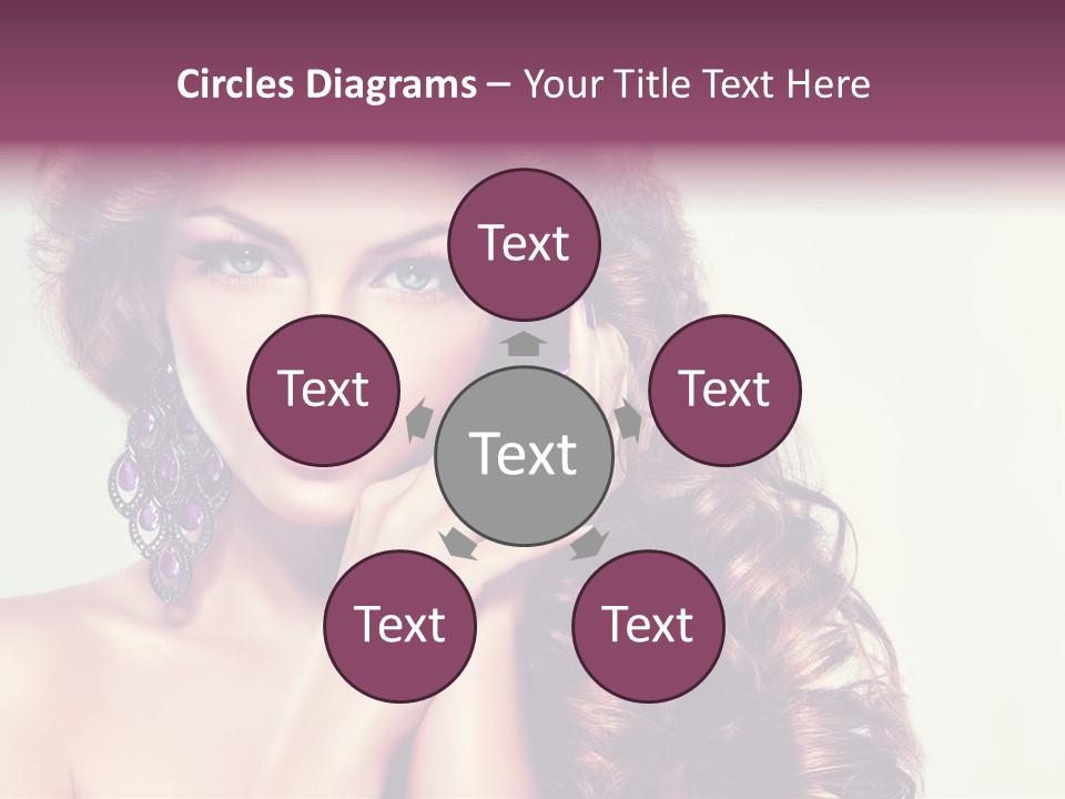 Blue Earring Beauty PowerPoint Template