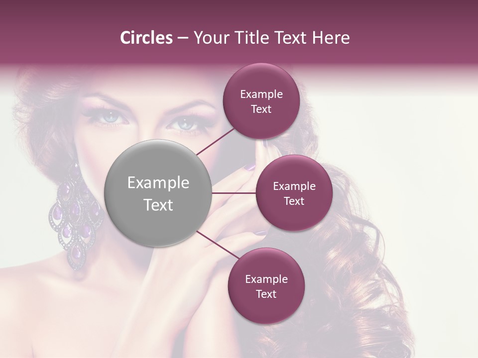 Blue Earring Beauty PowerPoint Template