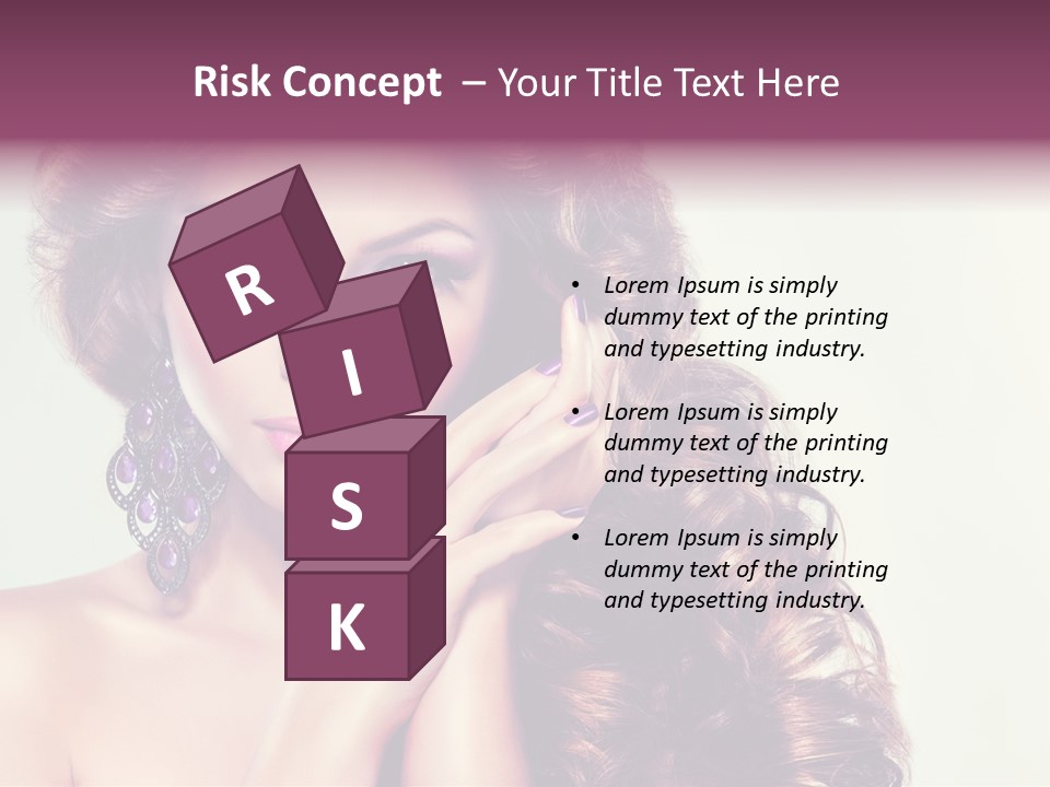 Blue Earring Beauty PowerPoint Template