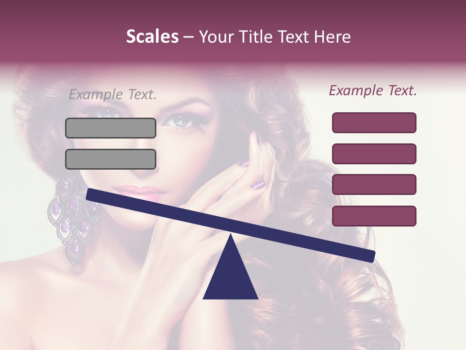 Blue Earring Beauty PowerPoint Template