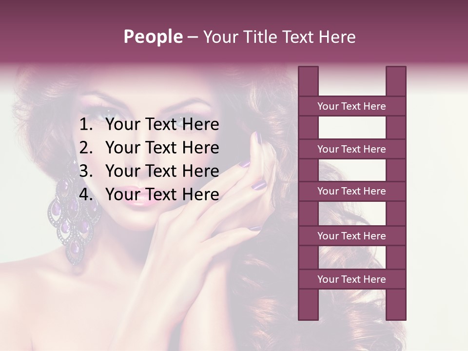 Blue Earring Beauty PowerPoint Template