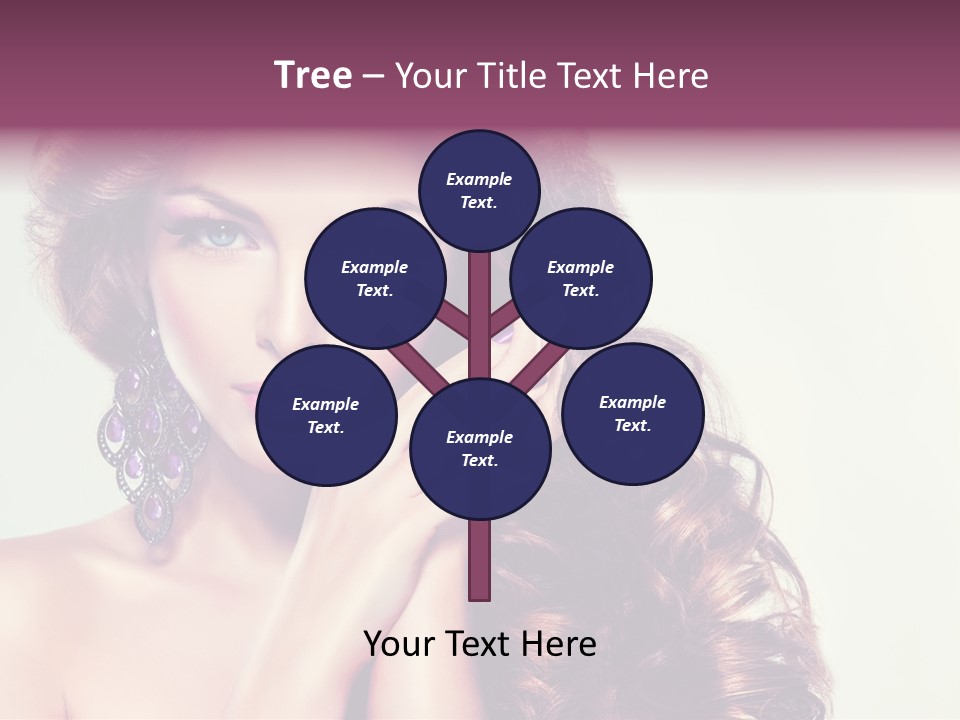 Blue Earring Beauty PowerPoint Template