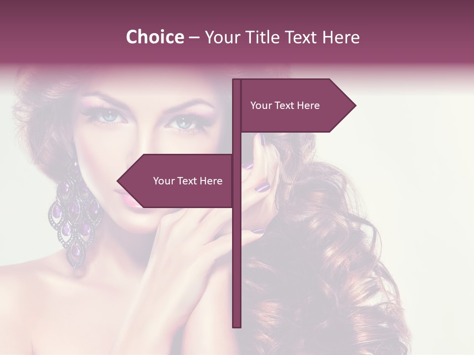 Blue Earring Beauty PowerPoint Template