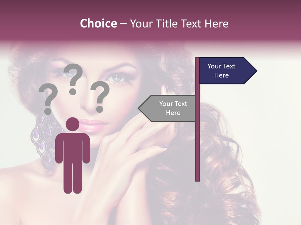 Blue Earring Beauty PowerPoint Template