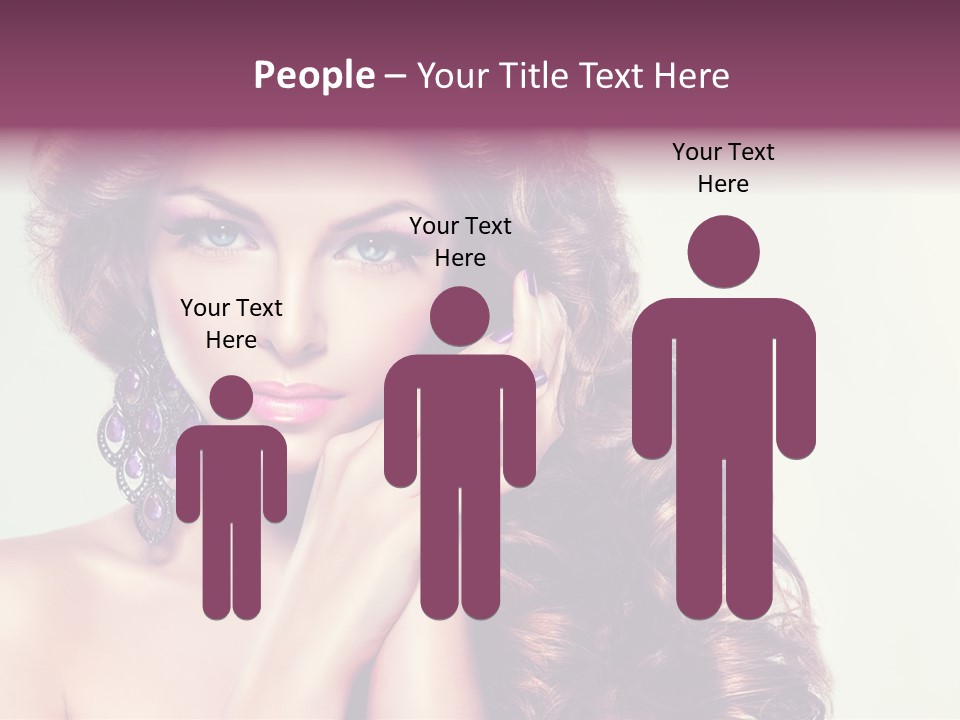 Blue Earring Beauty PowerPoint Template