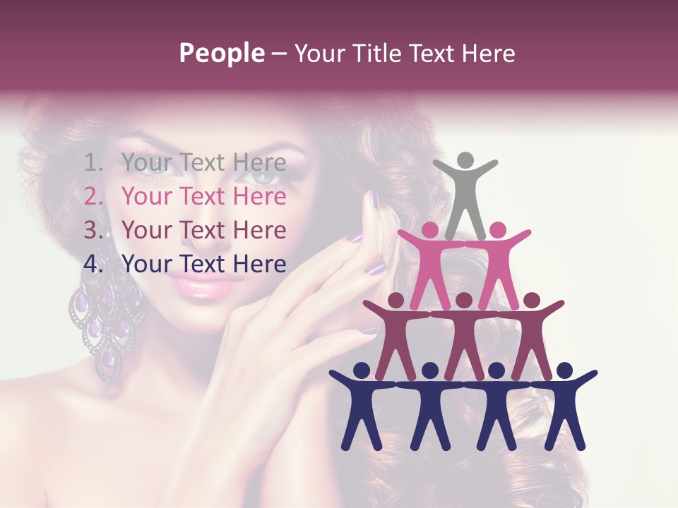 Blue Earring Beauty PowerPoint Template