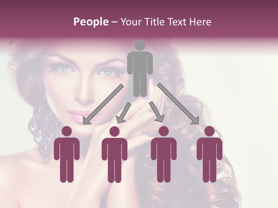 Blue Earring Beauty PowerPoint Template