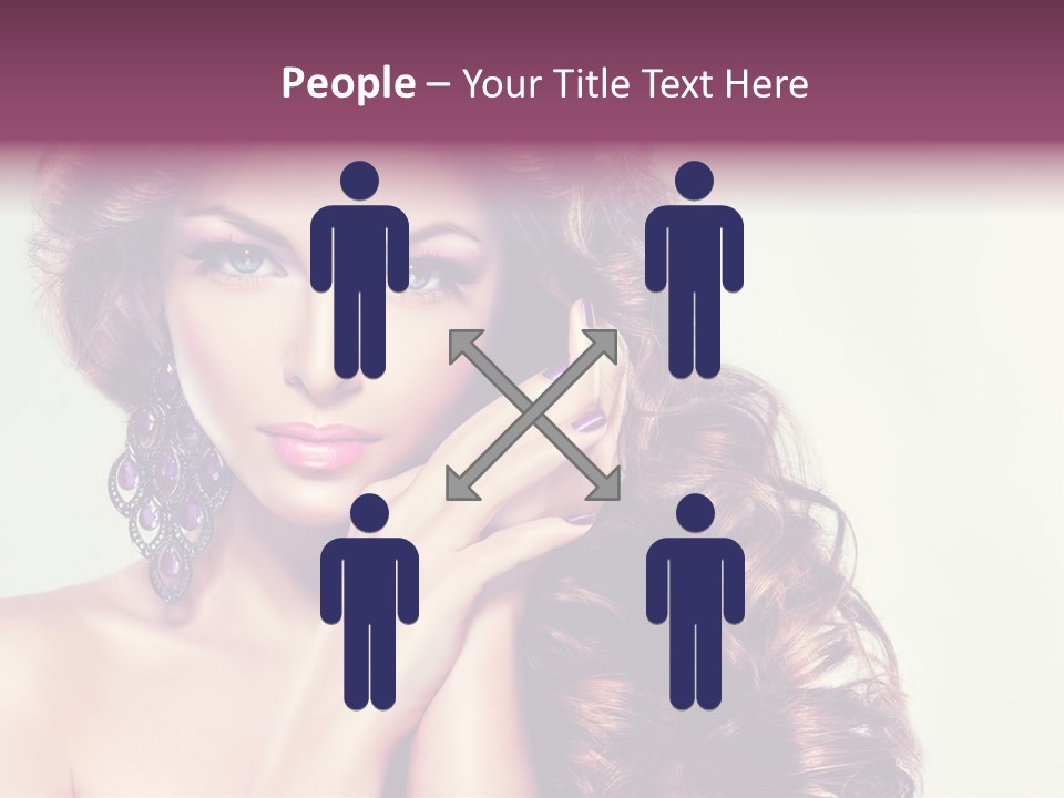 Blue Earring Beauty PowerPoint Template