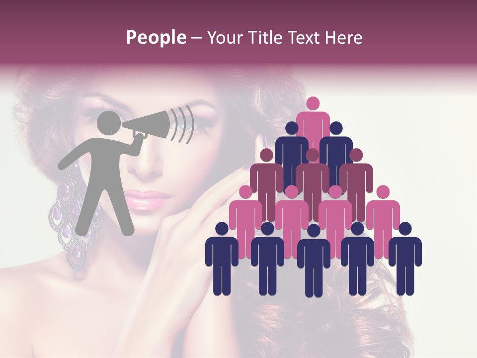 Blue Earring Beauty PowerPoint Template