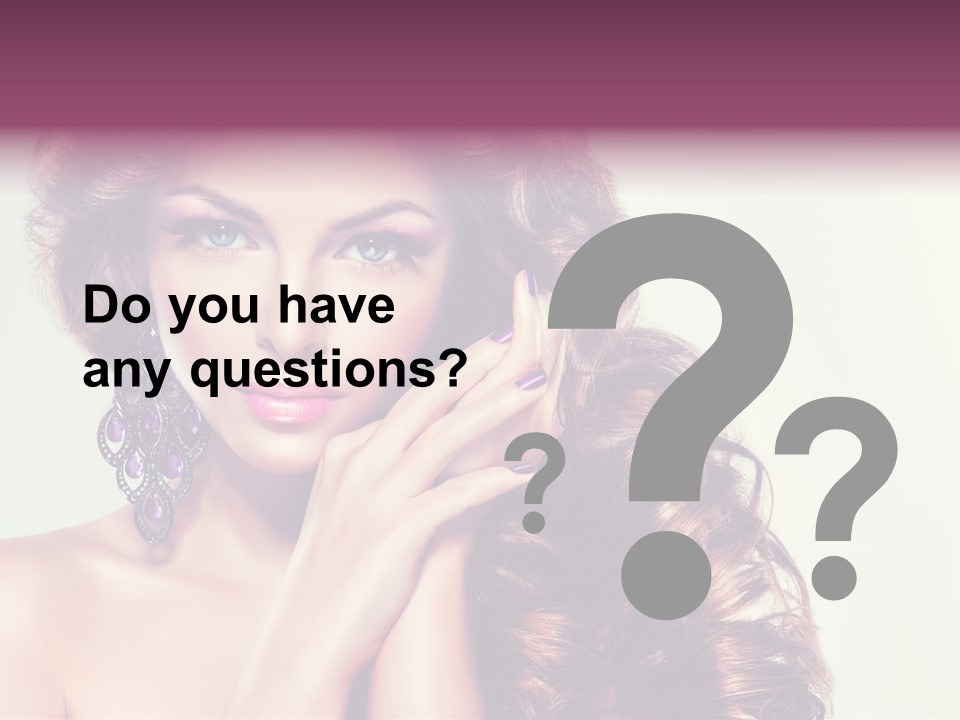 Blue Earring Beauty PowerPoint Template