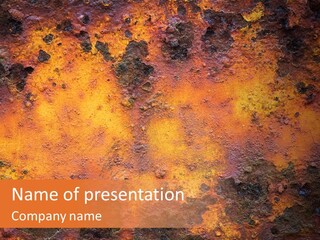 Empty Rusty Steel PowerPoint Template