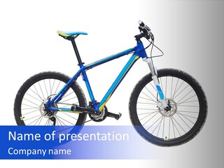 Cycling Wheel Mountain PowerPoint Template