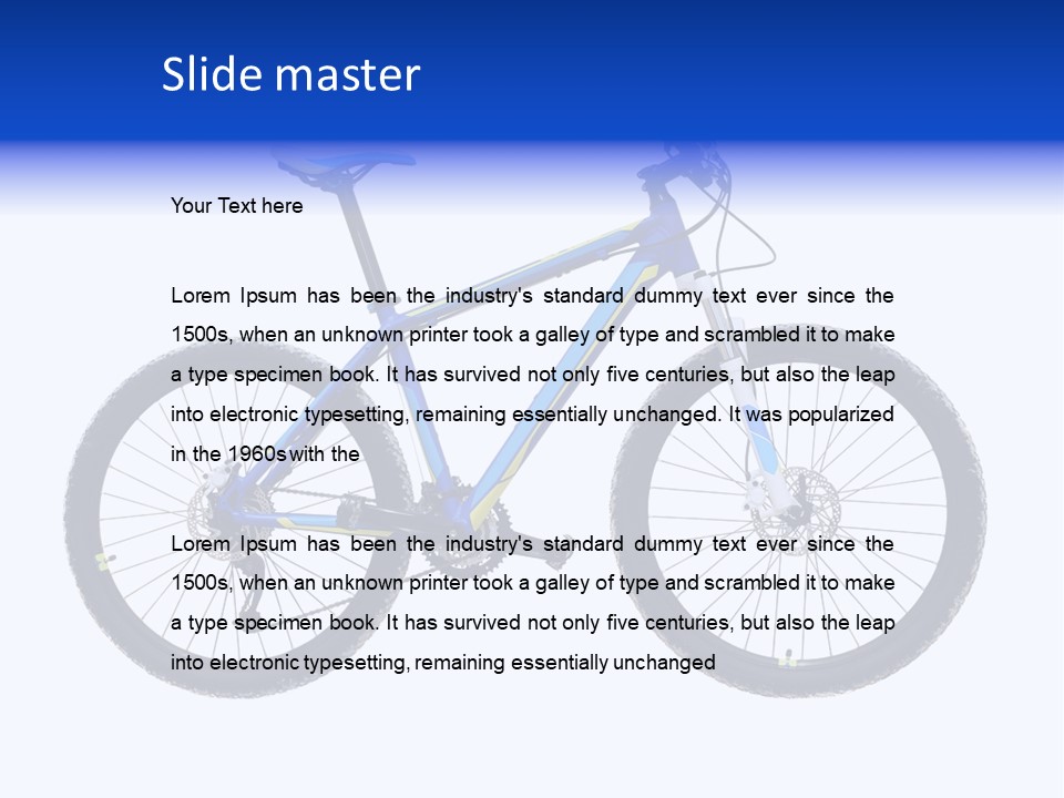 Cycling Wheel Mountain PowerPoint Template