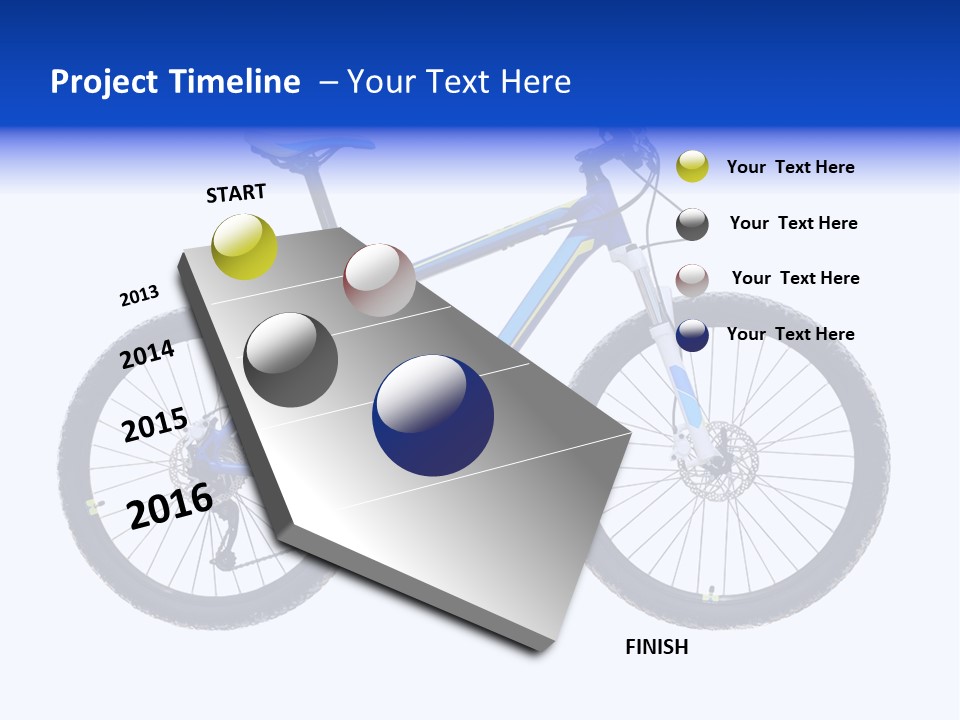 Cycling Wheel Mountain PowerPoint Template