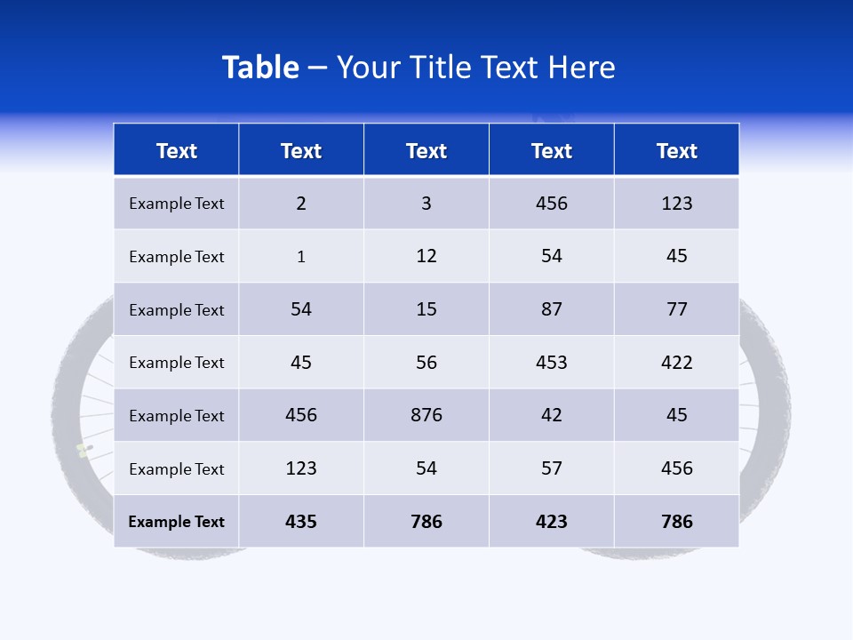 Cycling Wheel Mountain PowerPoint Template