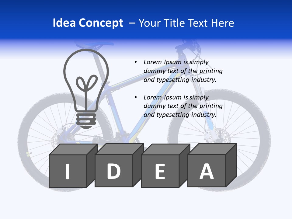 Cycling Wheel Mountain PowerPoint Template