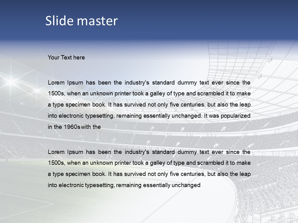 Chalk Stand Football PowerPoint Template
