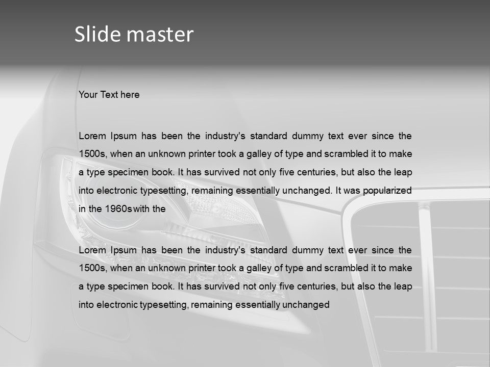 Black Car Isolated PowerPoint Template