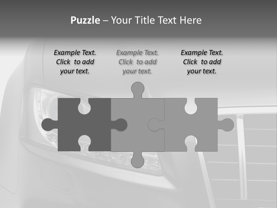 Black Car Isolated PowerPoint Template