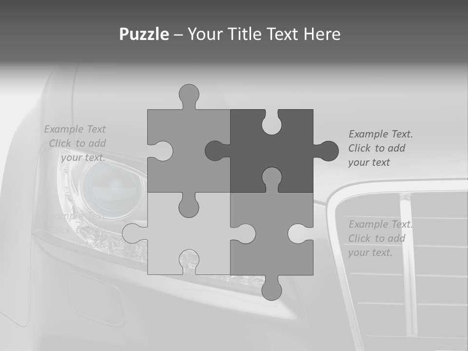 Black Car Isolated PowerPoint Template