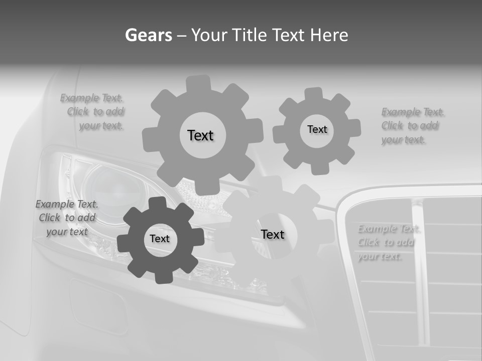 Black Car Isolated PowerPoint Template