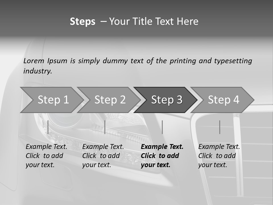 Black Car Isolated PowerPoint Template