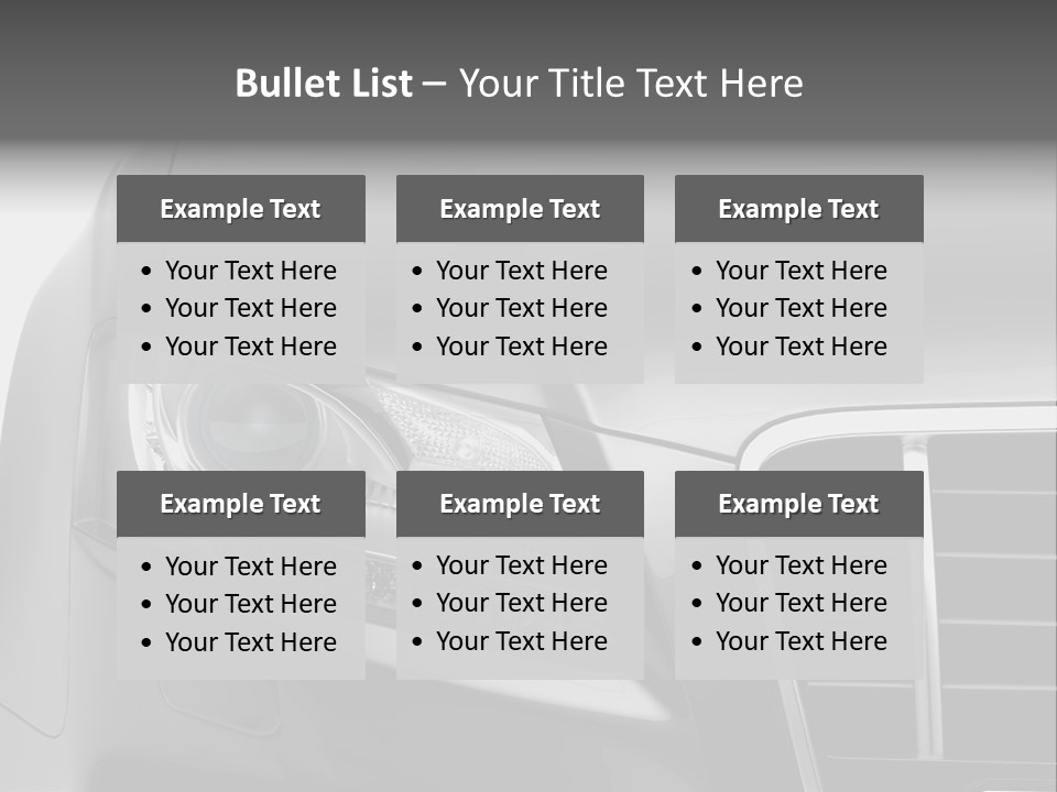 Black Car Isolated PowerPoint Template