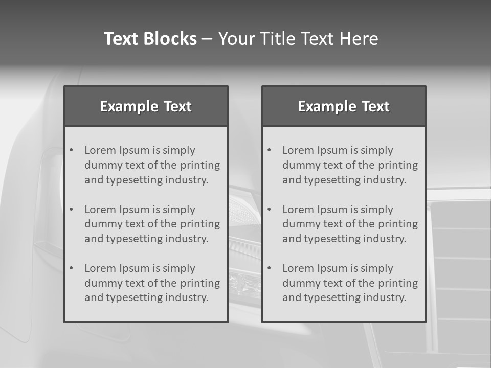 Black Car Isolated PowerPoint Template