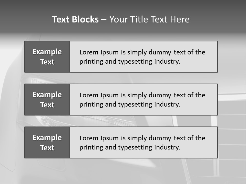 Black Car Isolated PowerPoint Template