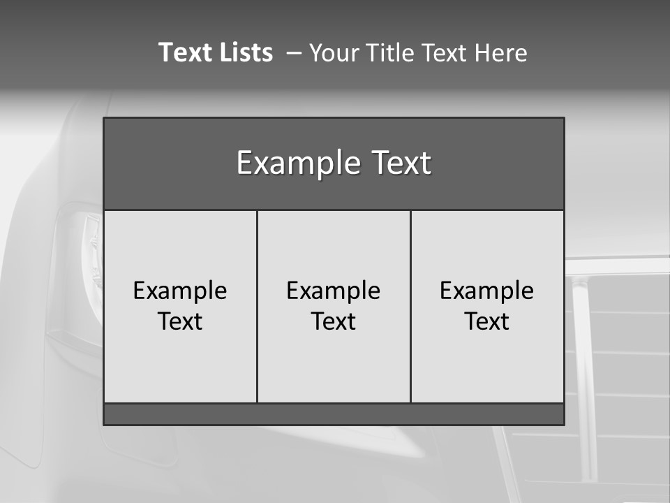 Black Car Isolated PowerPoint Template