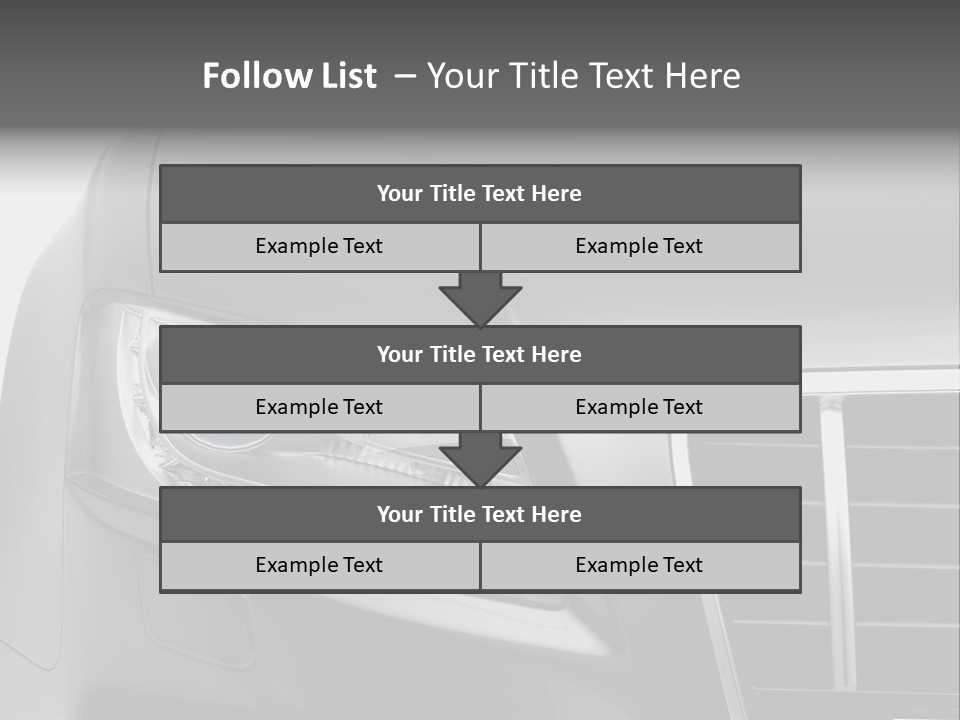 Black Car Isolated PowerPoint Template