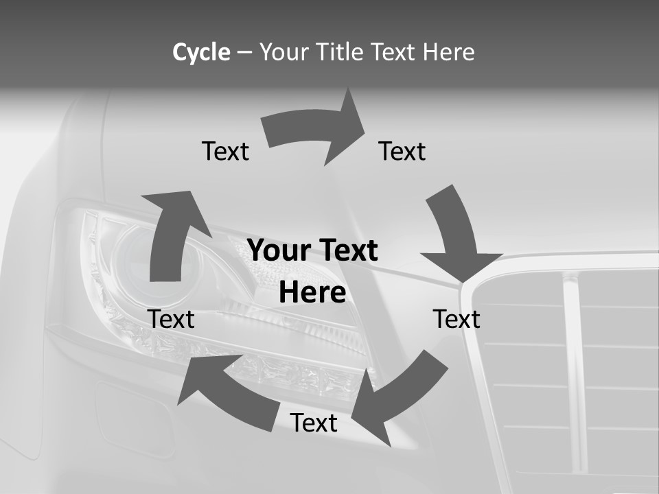Black Car Isolated PowerPoint Template