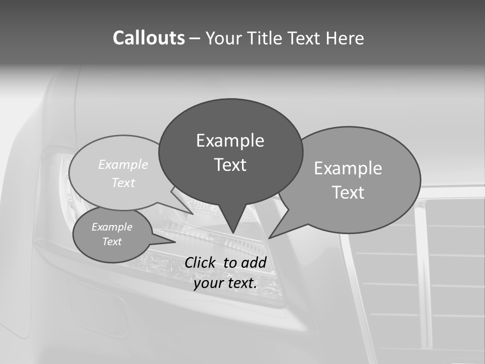 Black Car Isolated PowerPoint Template