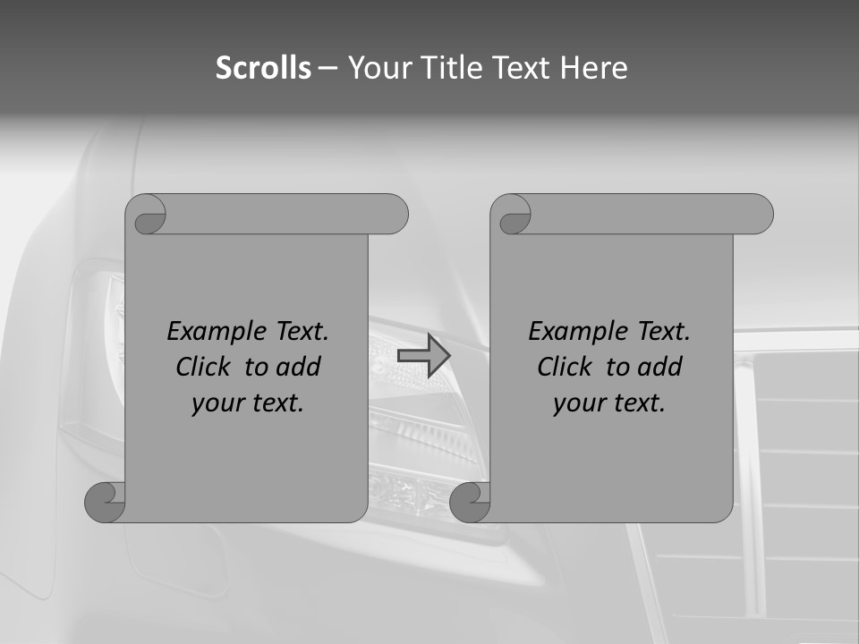 Black Car Isolated PowerPoint Template