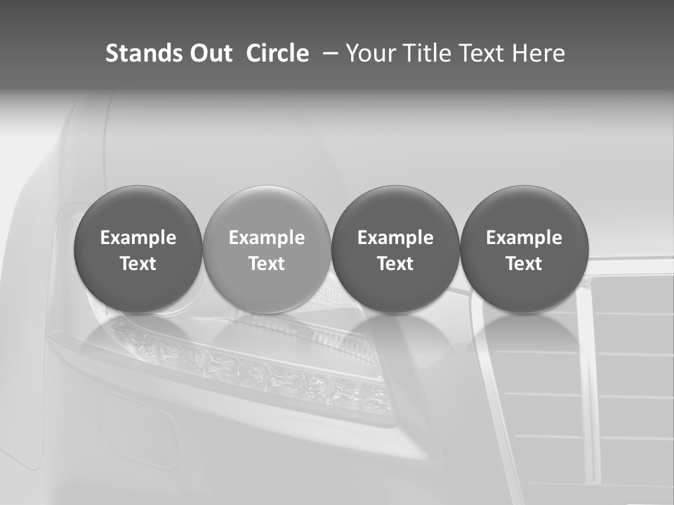 Black Car Isolated PowerPoint Template